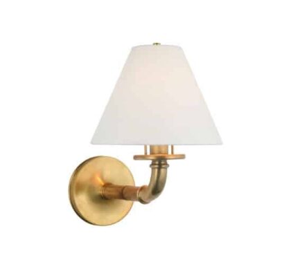 Dalfern vägglampa mässing/vit