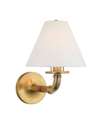 Dalfern vägglampa mässing/vit