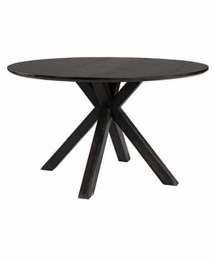 Tree matbord rund svart