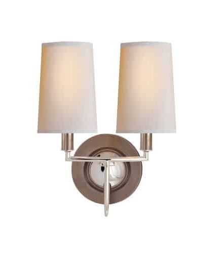 Elkins vägglampa dubbel nickel
