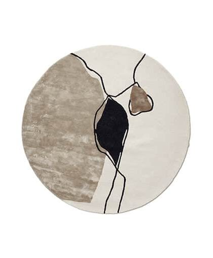 Abstract matta rund ivory