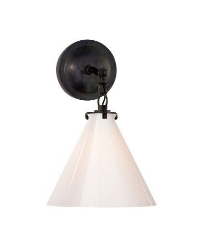 Katie Conical vägglampa brons/vit