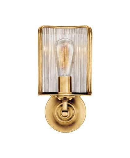 Rivington skärmad vägglampa mässing