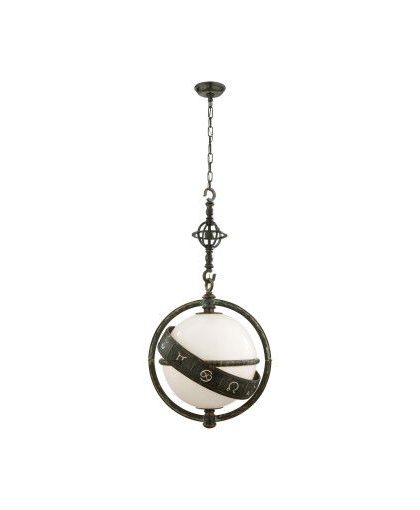Zodiac taklampa brons