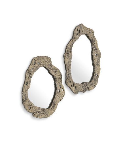 Foggia spegel antik mässing 2-set