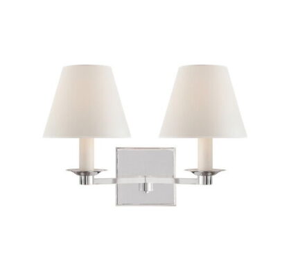 Evans vägglampa dubbel nickel