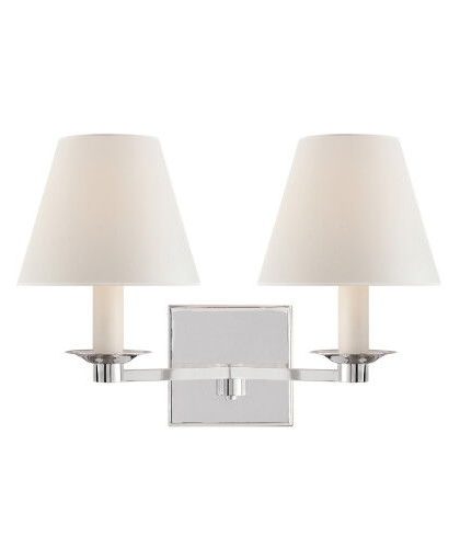 Evans vägglampa dubbel nickel
