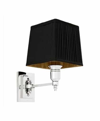 Lexington vägglampa nickel svart