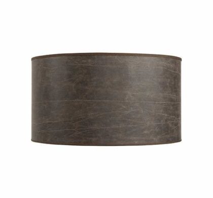 Cylinder lampskärm leather pale brown
