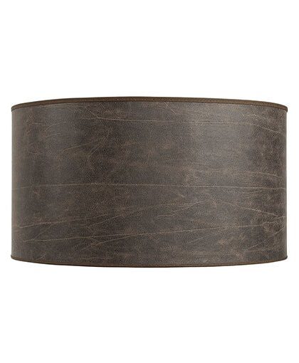 Cylinder lampskärm leather pale brown