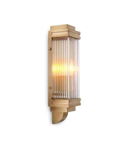 Bassett vägglampa mässing