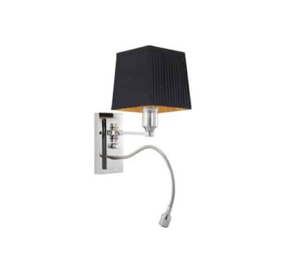 Ellington vägglampa nickel/svart