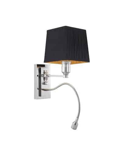 Ellington vägglampa nickel/svart