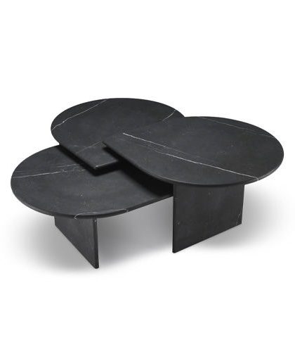 Naples satsbord marmor svart