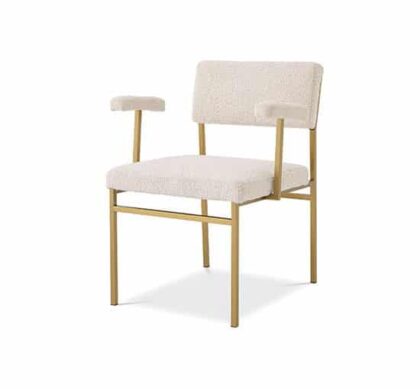 Dunmore stol bouclé cream