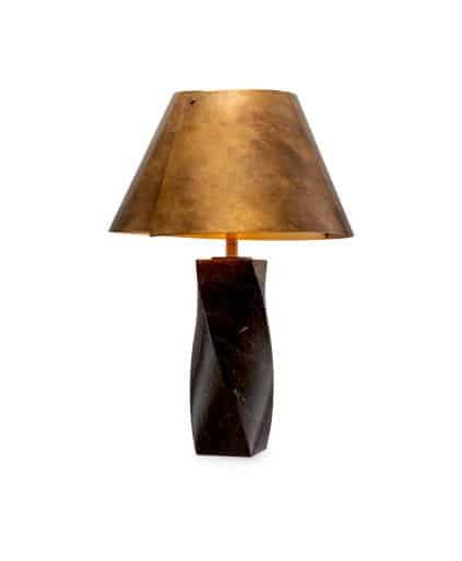 Camelia bordslampa antik mässing / svart