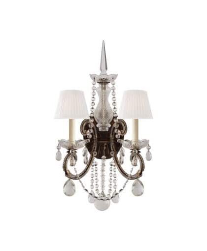 Adrianna vägglampa dubbel Antique Gild