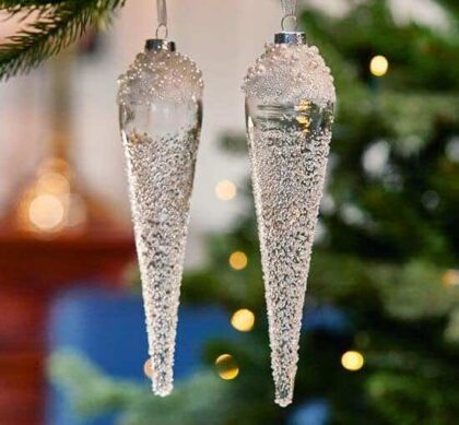 Ivy istappar julgransdekoration 2-pack