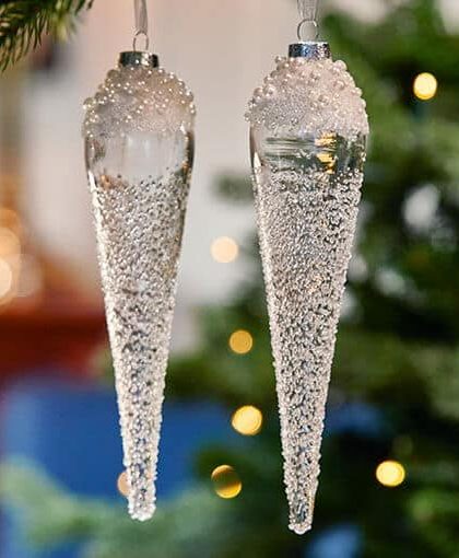 Ivy istappar julgransdekoration 2-pack