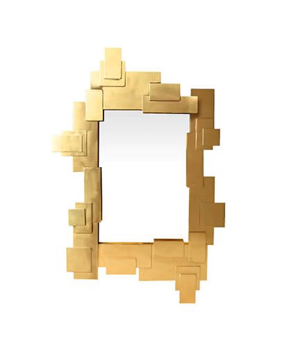 Puzzle spegel mässing
