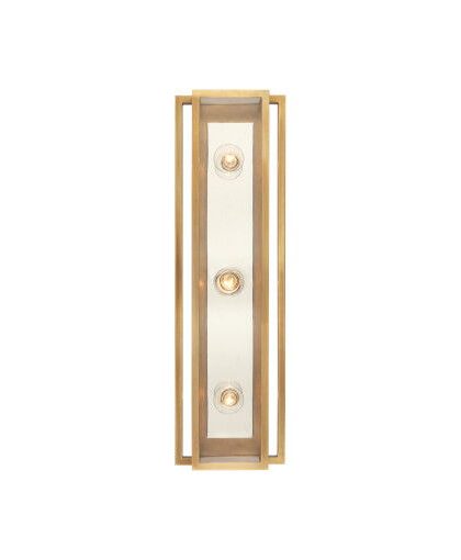 Halle 24 vägglampa antik mässing/nickel