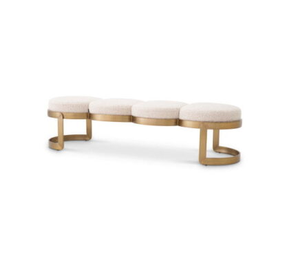 Newport bänk bouclé cream