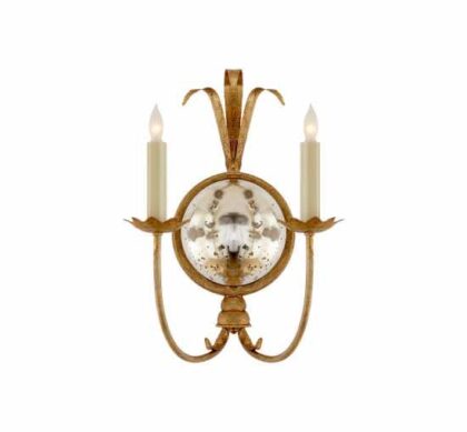 Gramercy vägglampa dubbel Gilded Iron