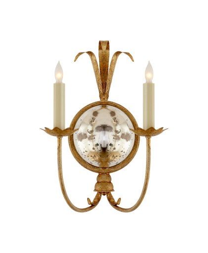Gramercy vägglampa dubbel Gilded Iron