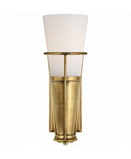 Robinson vägglampa antik mässing/vit