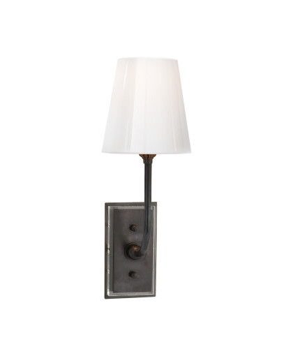 Hulton vägglampa brons/vitt glas