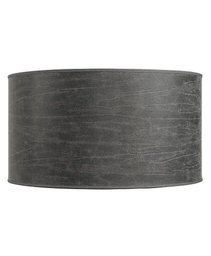 Cylinder lampskärm leather grey