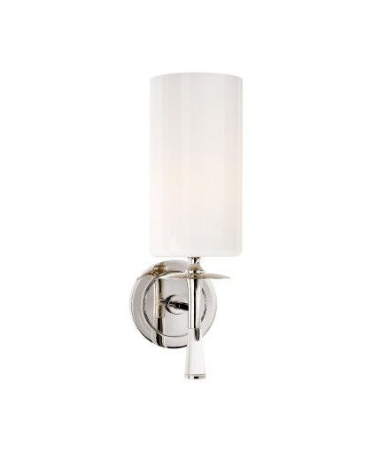 Drunmore vägglampa nickel kristall/vit