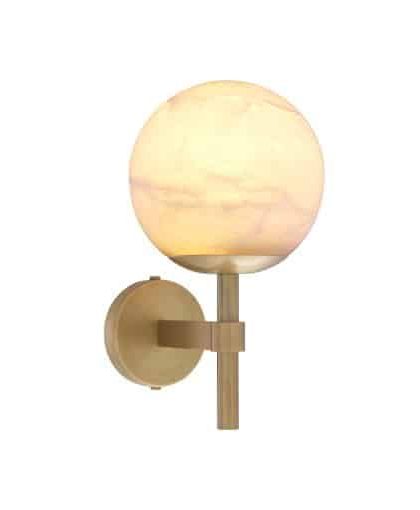 Jade vägglampa mässing