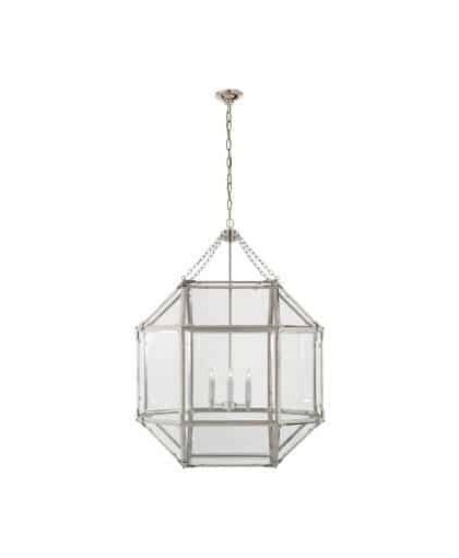 Morris taklampa nickel/klarglas