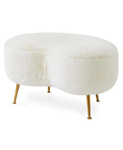Kidney ottoman vit