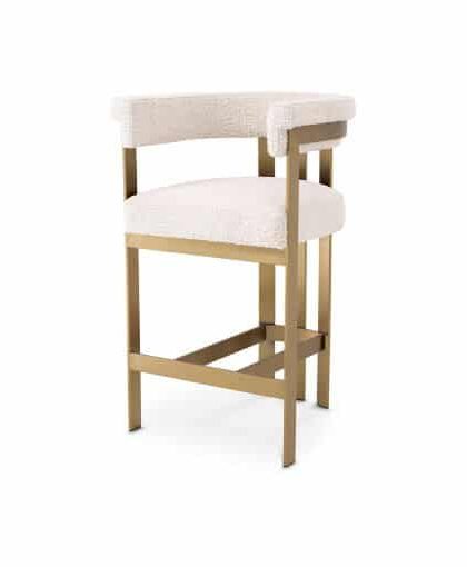 Clubhouse barstol bouclé cream
