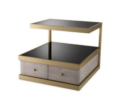 Kuboa sidobord borstad mässing