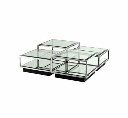 Tortona soffbord silver 4-set
