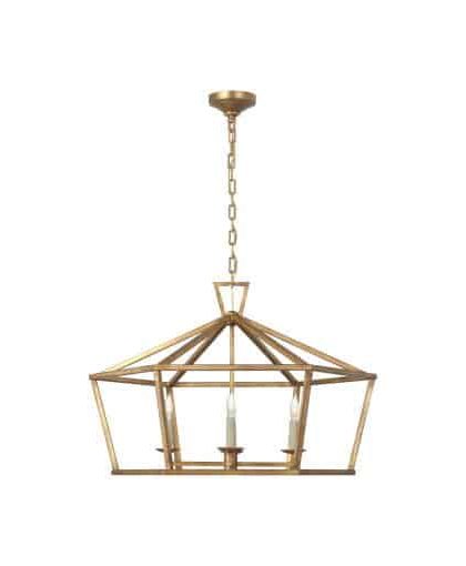 Darlana Wide taklampa sexkantig Gilded Iron