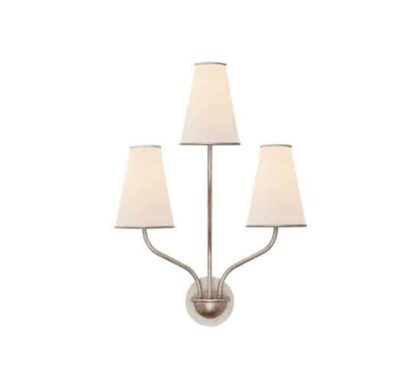 Montreuil vägglampa Burnished Silver Leaf