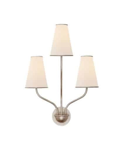 Montreuil vägglampa Burnished Silver Leaf