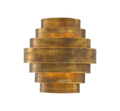 Rizzi vägglampa vintage mässing dubbel