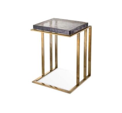 Crescent sidobord antik mässing