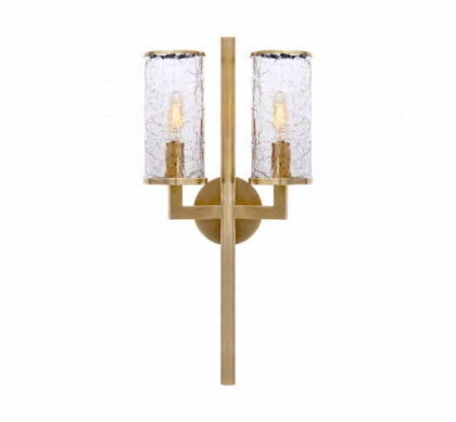 Liaison vägglampa dubbel mässing