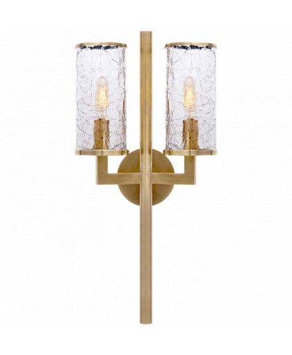Liaison vägglampa dubbel mässing