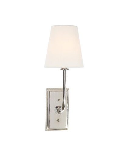 Hulton vägglampa nickel/linne