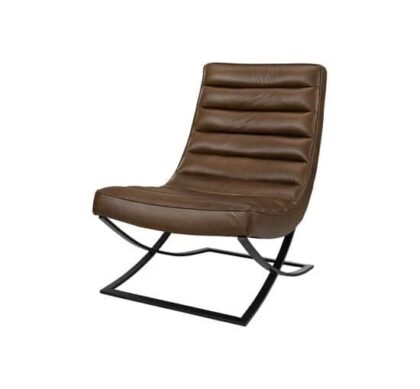 Brooks skinnfåtölj chocolate brown