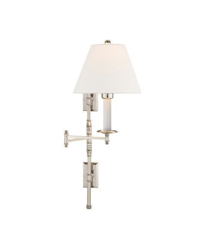 Dorchester vägglampa nickel/linne