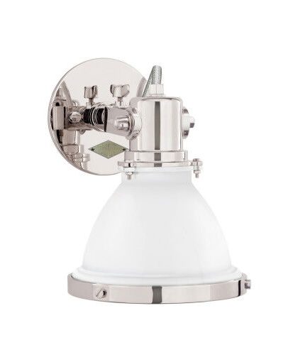Fulton vägglampa nickel/vit