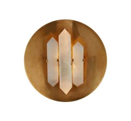 Halcyon vägglampa rund antik mässing